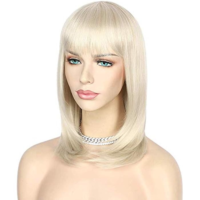 DILLARDS Qd-Udreamy Blonde Bob Wigs With Bangs For White Women None Lace Front Wigs For Black Women Synthetic Lace Front Wigs Bob - Image 3